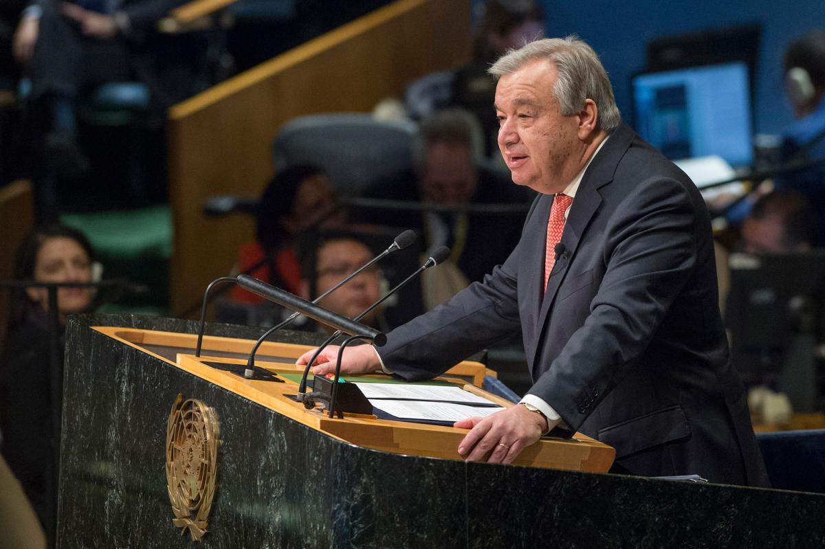 Antonio Guterres, the Secretary General of the United Nations