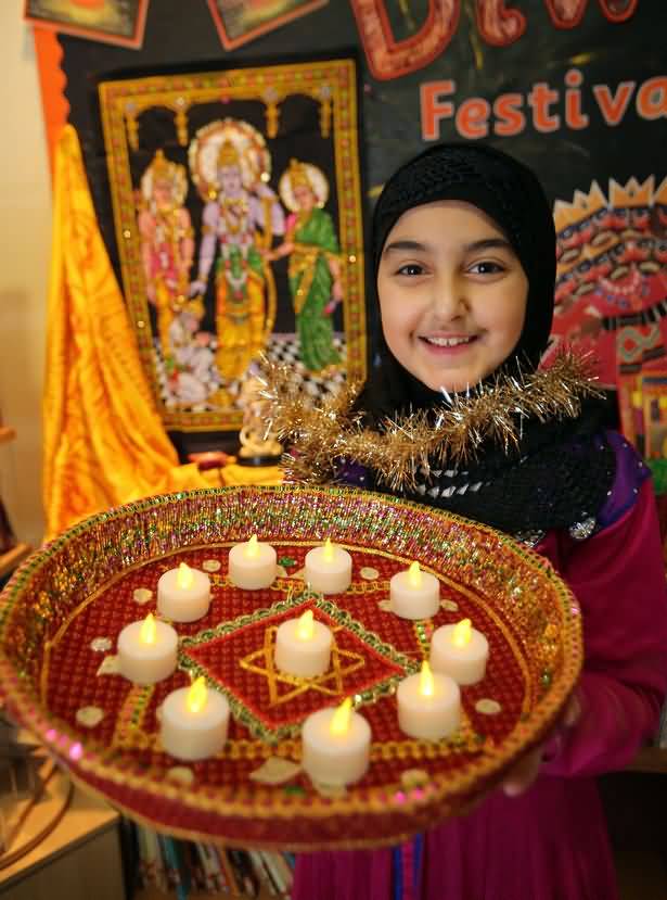 Hindu Muslim Celebrating Diwali
