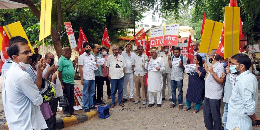 Unions Mark Quit India Day With Protests Against Anti-People Modi Govt.