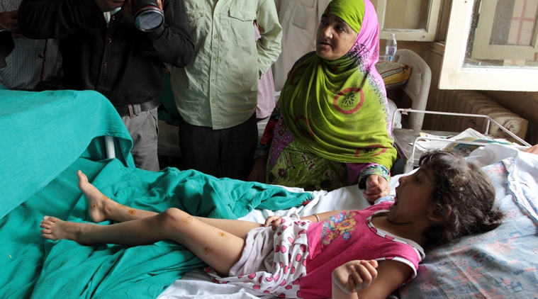 Injured kashmiri Girl