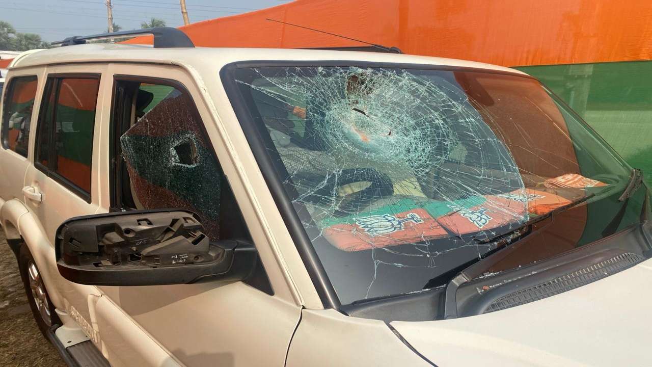 BJP convoy attacked